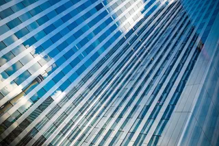 低角度摄影，高层，建筑，建筑，现代，城市，玻璃，办公室