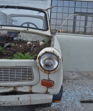 trabant，哥本哈根，papirøen，耗尽，使用，磨损，烧毁，运输方式