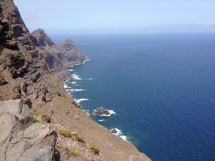 岩石，山，岛，金丝雀，山地，远足，海，水