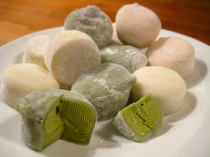 饺子，白色，陶瓷，盘子，莫奇冰淇淋，日本，糖果，糯米