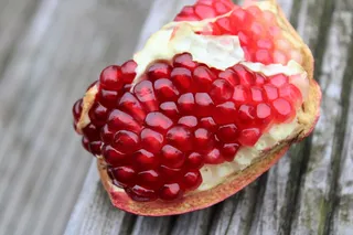 石榴，奇异水果，水果，切，切片，开放，种子，天然