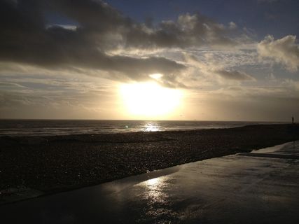 日落，沃辛，海，天，水，风景-自然，自然之美，云天