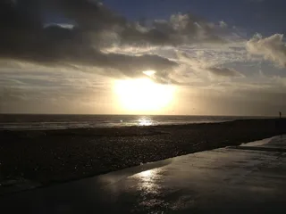 日落，沃辛，海，天，水，风景-自然，自然之美，云天