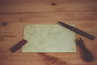 白色信封，信件，信封，蜡，印章，邮寄，留言