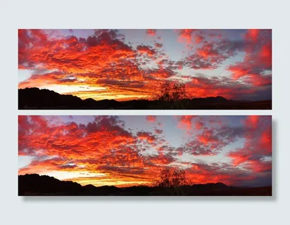 日落，风景，约书亚树国家公园，天空，云，五颜六色，光，橙色