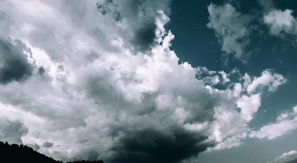 希腊，卡瓦拉，山，树，自然，云，蓝色，天际线