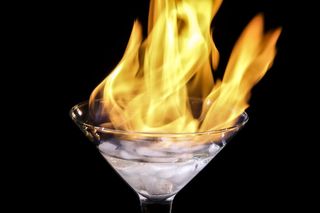 火、冰、玻璃、热、燃烧、冷却、饮料、火焰