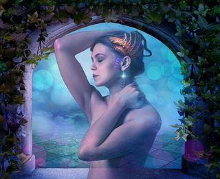 幻想，黑暗，女人，女性，年轻，美女，模特，肖像