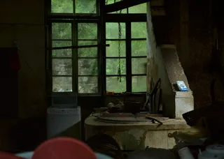 中国，村庄，厨师，窗户，室内，没有人，桌子，旧