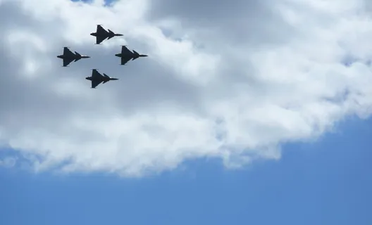 飞机，jas，空军，显示器，萨博，云，希美尔，剪影