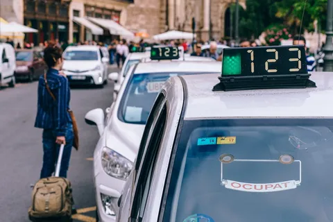 西班牙巴伦西亚的旅游出租车 西班牙巴伦西亚的旅游出租车