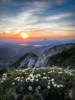 黎明时分的山景 黎明时分的山景