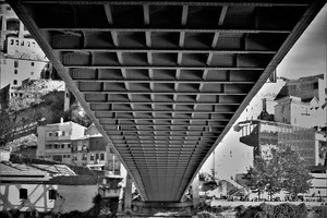 葡萄牙，波尔图，路易斯一世大桥，地面，仰视，几何，线条，透视