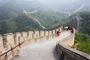 人，步行，长城，长城，中国，长城，长城，长城遗址