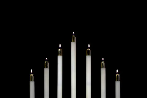 七, 白色, 点燃, 蜡烛 , Tenebrae, 蜡烛, 点燃, 夜 七, 白色, 点燃, 蜡烛 , Tenebrae, 蜡烛, 点燃, 夜