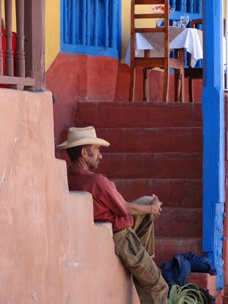 态度，去远方，忧郁，人，工人，休息，人世，楼梯