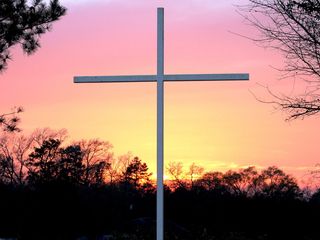 十字架，日落，德克萨斯州，自然，日落，德克萨斯州，日落天空，户外，上帝