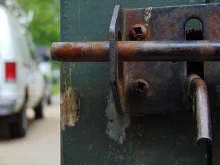 大门、门闩、金属、生锈、铁、古董、复古、车辆