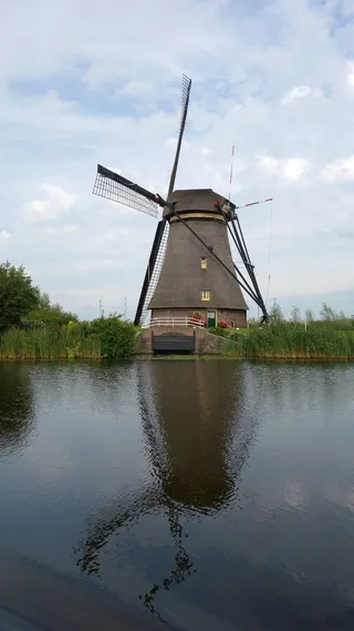 mill，reflection，kinderdijk，wind mill，景观，文化遗产，联合国教科文组织世界遗产，荷兰景观