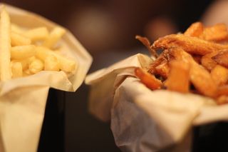 英国，爱丁堡，#薯条，#拜伦汉堡，#甘薯，食品，薯条，食品和饮料