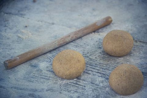 面包，揉面，手工制作，面包师，面粉，烘焙，烘焙，工作