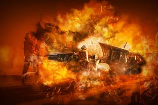 飞机，喷气式飞机，军用，f-18，超级大黄蜂，航空母舰，发射，飞行