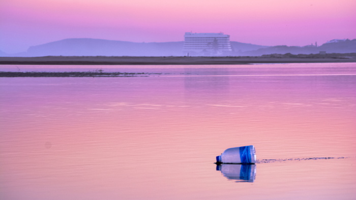 南非, 普利登堡湾, 湖, 水, 日落, 污染, 泻湖, 几点思考