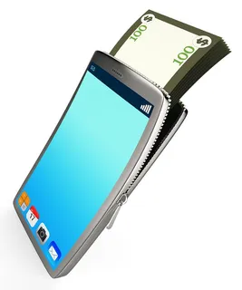 带有显示万维网和网站的Copyspace的手机