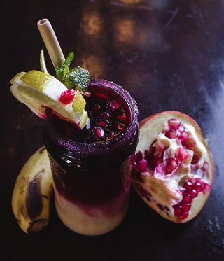 种子、多种、特写、柑橘、美食、奶昔、聚焦、特写