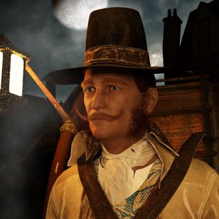 男人、肖像、m、音乐、服装、中世纪、灯笼、巴特