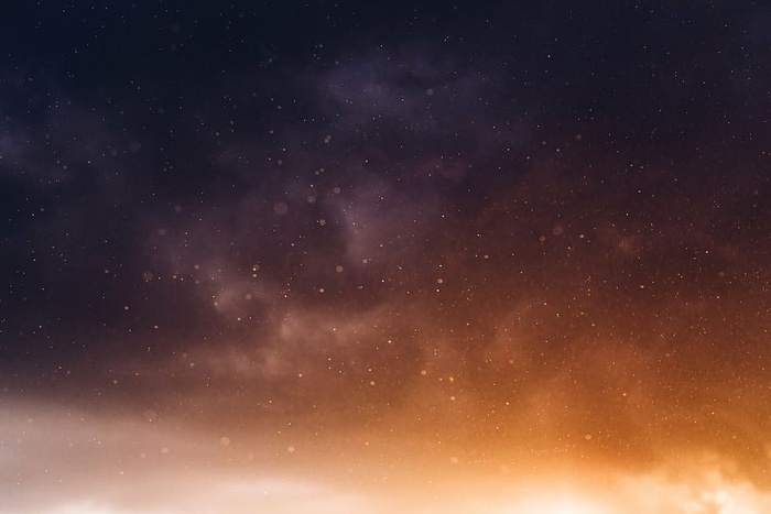 金色，时辰，多云，天空，橙色，灰色，星云，星星