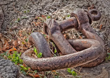 铁，环，端口，旧，金属，链，锈，环