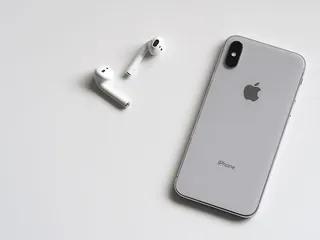 银色iphone x，科技，iphone x，iphone，手机，智能手机，白色，简单