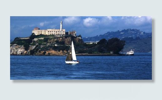 恶魔岛, 旧金山, *, 帆船, 湾, 加利福尼亚州, 岛