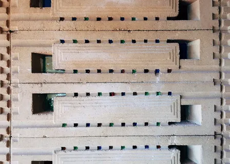 石头，建筑，设计，弗兰克·劳埃德·赖特，没有人，一排，一大群物体，木质材料