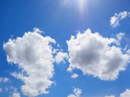 云，天空，蓝色，白色，夏日，晴天，晴天，积云