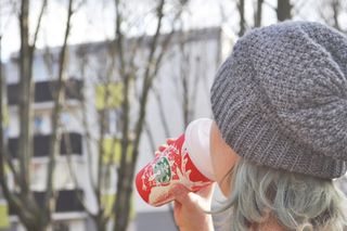 beanie、beautiful、blur、child、圣诞节、咖啡、咖啡杯、饮用