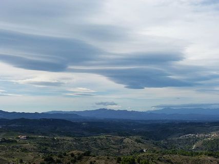云，积雨云，山脉，田野，森林，绿色，看，风景