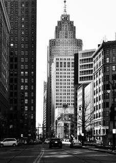 建筑物附近的汽车，城市景观，城市，建筑物，汽车，街道，摩天大楼，高层