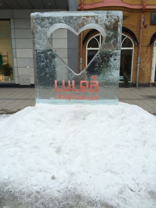 luleå，冬天，城市，雪，冰，冰雕，中心，文本