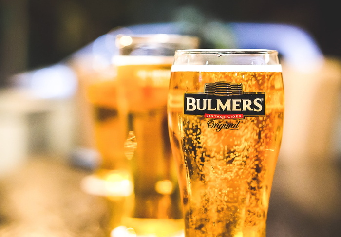 苹果酒, 品脱, 玻璃, 斯坦, bulmers, 干渴, 起泡, 闪闪发光