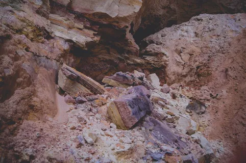 美国，伦普金，普罗维登斯峡谷州立公园，泥土，沙子，泥土，粘土，地层