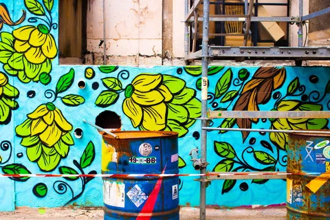 工厂，里斯本，壁画，艺术，啤酒，葡萄牙，华尔街