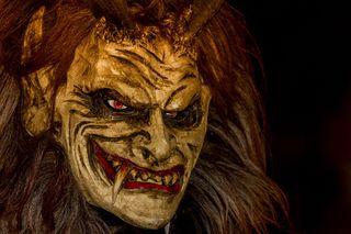 克拉姆普斯，面具，风俗，奥地利，降临，魔鬼，愤怒，邪恶