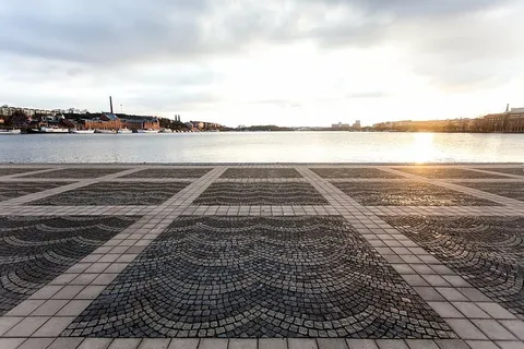 海滩，小船，城市，黎明，湖泊，风景，海洋，户外