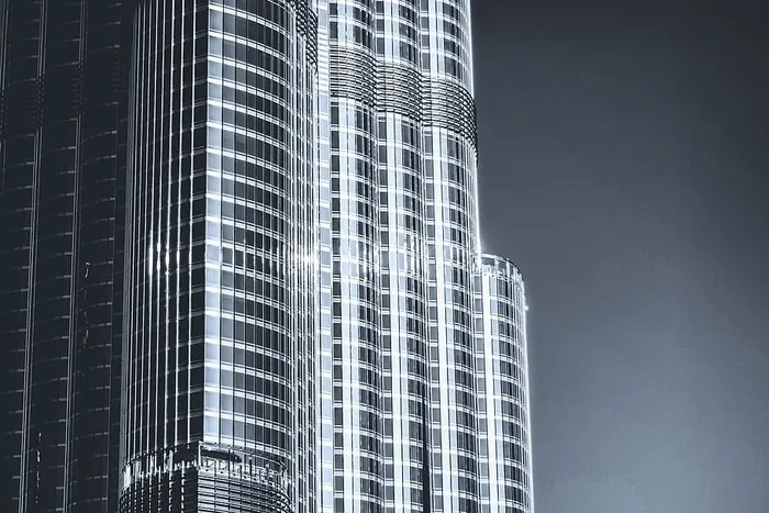 迪拜一栋建筑的建筑细节