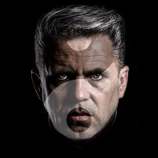 男人，脸，肖像，阴阳，平衡，男性，人