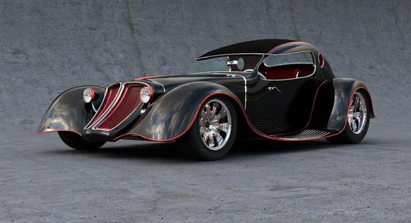 经典、黑色、红色、coupe、parked、灰色、水泥、汽车 经典、黑色、红色、coupe、parked、灰色、水泥、汽车