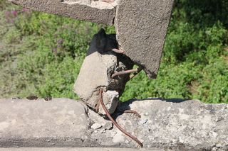 钢筋、桥梁、断裂、水泥、铁、旧、加固、生锈