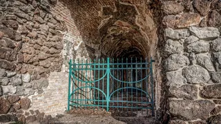 石头、旧、建筑、砖、地穴、封闭、投入、旅游